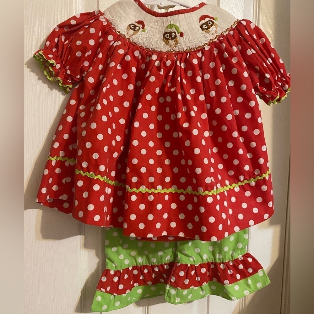 Dibble Dabble Smocked Christmas Outfit